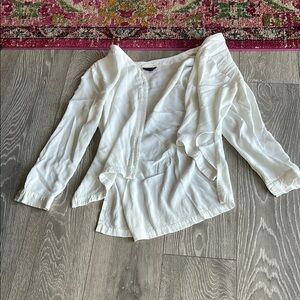 Top Shop White Button-Up Blouse